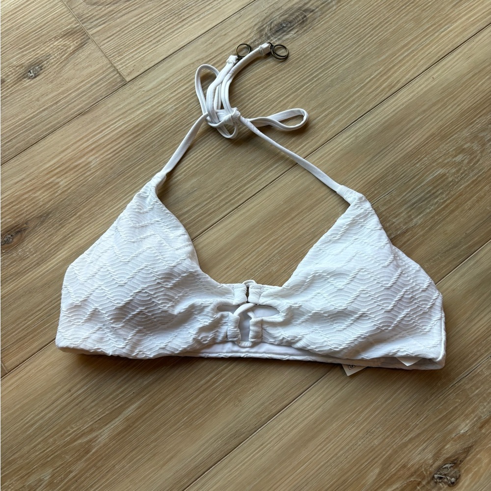 SoLuna Chic White Textured Bikini Top
